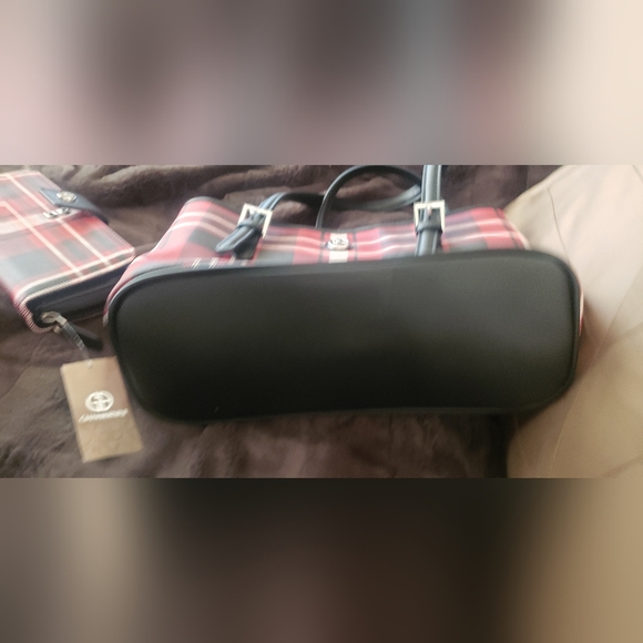 🤗Giani Bernini:Saffiano Plaid Tote and Wallet Set. A Macy's Exclusive - Picture 7 of 9